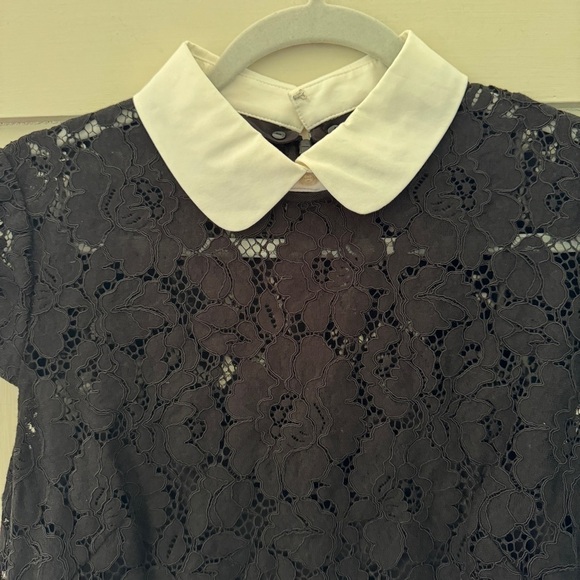 Lauren Ralph Lauren Black Lace Collared Dress - Picture 7 of 13